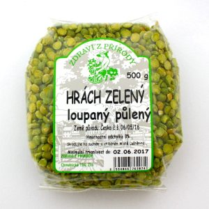 Zdraví z přírody Hrách zelený loupaný 500g