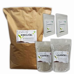 7kg HNOJÍK – cca 20L na 2000m² zahrady, 4000L zálivky + vápník, hořčík, svlečky