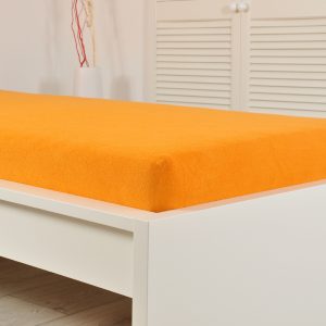 B.E.S. – Petrovice, s.r.o. Prostěradlo FROTÉ dětské – Sytá oranžová Rozměr: 70 x 140