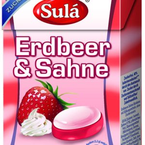 SULÁ – Bonbóny bez cukru – Jahoda a smetana 44g