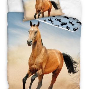 TipTrade Bavlněné povlečení 140×200 + 70×90 cm – Kůň hnědák