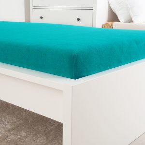 B.E.S. – Petrovice, s.r.o. Prostěradlo FROTÉ dětské – Zelený tyrkys Rozměr: 60 x 120