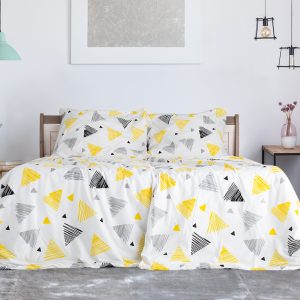 B.E.S. – Petrovice, s.r.o. Bavlněné povlečení české výroby – Triangle Rozměr: 140 x 200 + 70 x 90