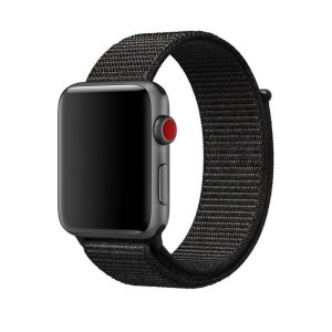 eses Nylonový řemínek pro Apple Watch – Černý 38mm, 40mm, 41mm