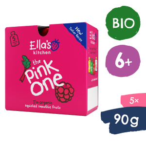 Ella’s Kitchen BIO PINK ONE ovocné smoothie s rebarborou (5×90 g)
