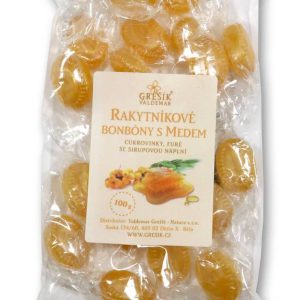 GREŠÍK Rakytníkové bonbóny s medem 100 g