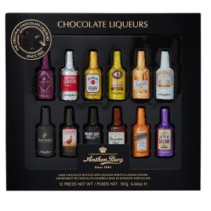 Anthon Berg lahvičky s alkoholem „liqueurs“ 12 ks 187 g