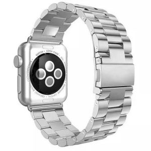 eses Kovový řemínek pro Apple Watch – Stříbrný 38mm, 40mm, 41mm
