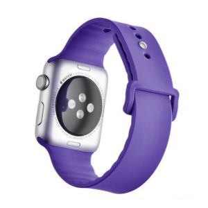 eses Silikonový vlnitý řemínek pro Apple Watch – Fialový 42mm, 44mm, 45mm, 49mm