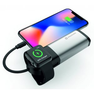SWISSTEN 2v1 powerbanka 6700 mAh s certifikací MFI a speciální bezdrátovou nabíječkou pro Apple Watch