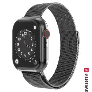 SWISSTEN řemínek pro Apple Watch milánský tah, šířka 38-40 mm Barva: Černá