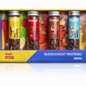 SENS Křupaví & pražení cvrčci – Dárkový set 4 chutí