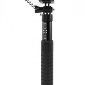 FIXED teleskopická selfie tyč v luxusním hliníkovém provedení, 3,5 mm jack, černá