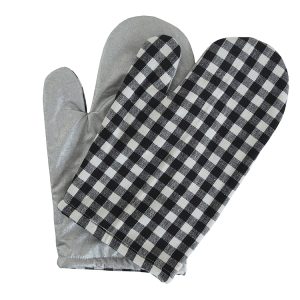 B.E.S. – Petrovice, s.r.o. Kuchyňská chňapka s magnetem a teflonovou vrstvou, 2 ks v balení – vzor Černobílá kostička