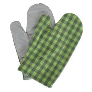 B.E.S. – Petrovice, s.r.o. Kuchyňská chňapka s magnetem a teflonovou vrstvou, 2 ks v balení – vzor Zelená kostička