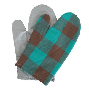 B.E.S. – Petrovice, s.r.o. Kuchyňská chňapka s magnetem a teflonovou vrstvou, 2 ks v balení – vzor Tyrkysovohnědé káro