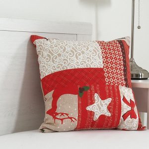 B.E.S. – Petrovice, s.r.o. Vánoční dekorační polštářek 45×45 – Vánoční patchwork II.