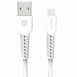 SWISSTEN TPU datový kabel USB-A/USB-C , délka 1 m Barva: Bílá