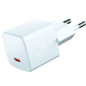 SWISSTEN mini síťová nabíječka USB-C, 25W, GaN, Power Delivery