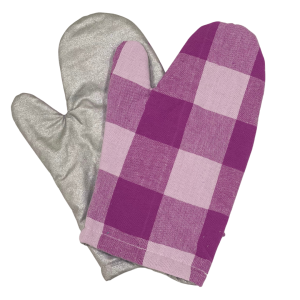 B.E.S. – Petrovice, s.r.o. Kuchyňská chňapka s magnetem a teflonovou vrstvou, 2 ks v balení – vzor Růžové káro