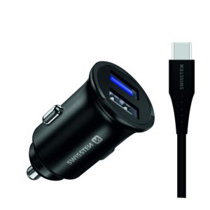 SWISSTEN  autonabíječka Huawei Super Charge 22.5W + kabel Huawei Super Charge 5 A 1,2 m