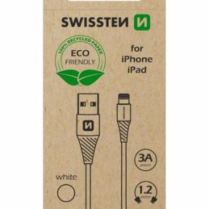 SWISSTEN TPU datový kabel USB-A / Lightning, délka 1,2 m (EKO BALENÍ) Barva: Bílá