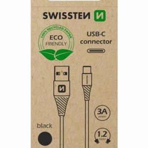 SWISSTEN TPU datový kabel USB-A / USB-C, délka 1,2 m (EKO BALENÍ) Barva: Bílá