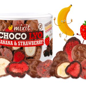 MIXIT Křupavé banánky a jahody v čokoládě 150 g