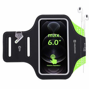 SWISSTEN pouzdro ArmBand na ruku do 38 cm, vel. 6" Barva: Černo/limetková