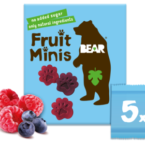 BEAR Minis ovocné malina a borůvka 5x 20 g
