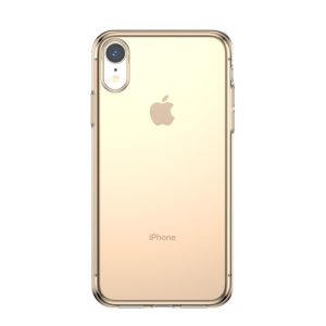 Silikonový kryt Baseus na iPhone XR – zlatá transparentní