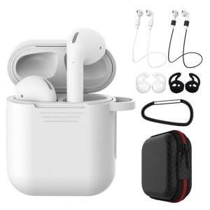 Silikonové pouzdro pro Airpods (Sada 5 ks) – bílá a černá