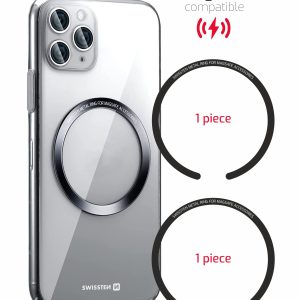 SWISSTEN set kovových podložek pro MagSafe pouzdra