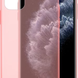 Silikonový kryt na iPhone 11 Pro Max – růžová průhledná