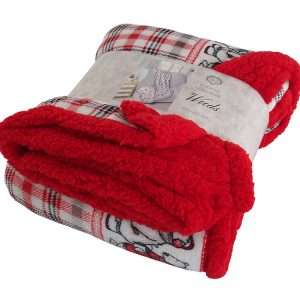 B.E.S. – Petrovice, s.r.o. Deka s beránkem mikroflanel Woods, dárkové balení – medvědi Rozměr: 200×230
