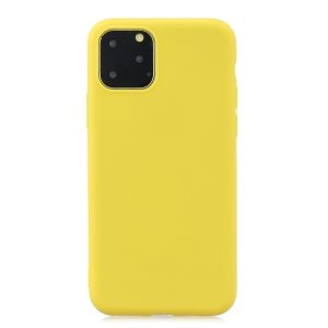 Matný silikonový obal na iPhone 11 Pro – žlutá