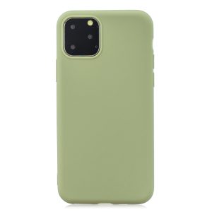Matný silikonový obal na iPhone 11 Pro – hráškově zelená