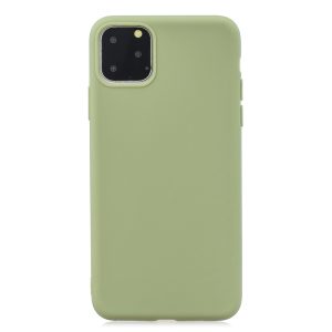 Matný silikonový obal na iPhone 11 Pro Max – hráškově zelená