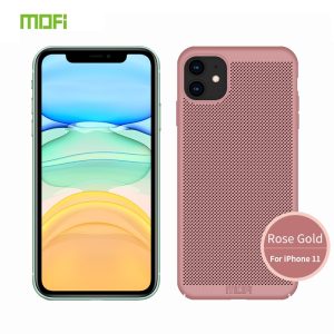 Děrovaný kryt MOFI na iPhone 11 – růžová
