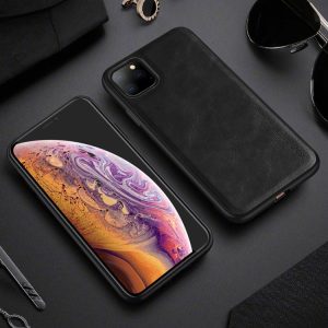 Kryt X-Level z umělé kůže na iPhone 11 Pro – černá