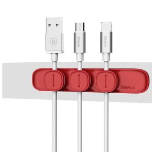 Magnetický organizér kabel Baseus – červená