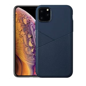 Tenký silikonový kryt Split na iPhone 11 Pro Max – tmavě modrá