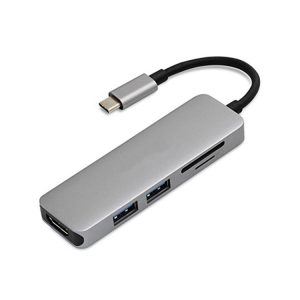 USB-C adaptér 5v1 – stříbrná