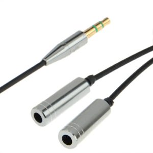 Rozdvojka 3.5mm jack na 2x 3.5mm jack – stříbrná