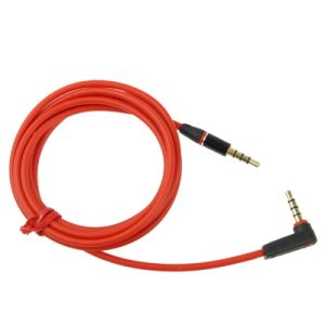Audio kabel 1,2m 3.5 mm (samec) / 3.5 mm (samec) Tvar-L – červená