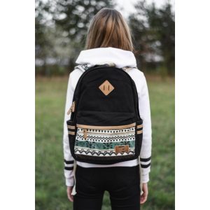 Batoh Canvas TopBags Winter Paterrn Černý 16 l