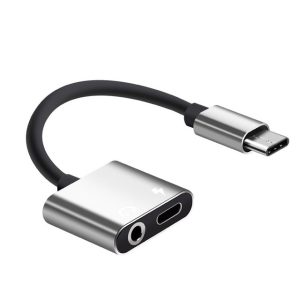 Redukce z USB-C na USB-C a 3.5mm jack – stříbrná