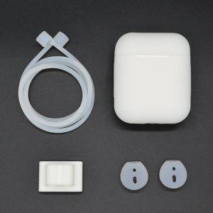 Silikonové pouzdro pro Airpods – zakalená bílá