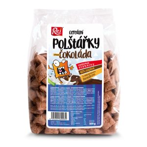 REJ Cereální polštářky s čokoládovou příchutí 500g