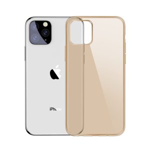 Silikonový kryt Baseus na iPhone 11 Pro – zlatá transparentní